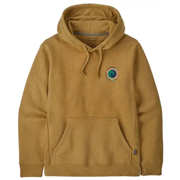 Patagonia Men's L Large Unity Fitz Uprisal Hoodie Pufferfish Gold Yellow NWT - Picture 10 of 13